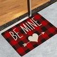 thumbnail image 5 of Clearance!FNGZ 2024 Valentine's Day Gift Carpet Indoor Outdoor Door Mat Low Profile Resist Dirt Rug Durable and Washable Absorb Water-Slip Entryway Door Letter and Floral Heart Rug 40 X 60CM Red, 5 of 7