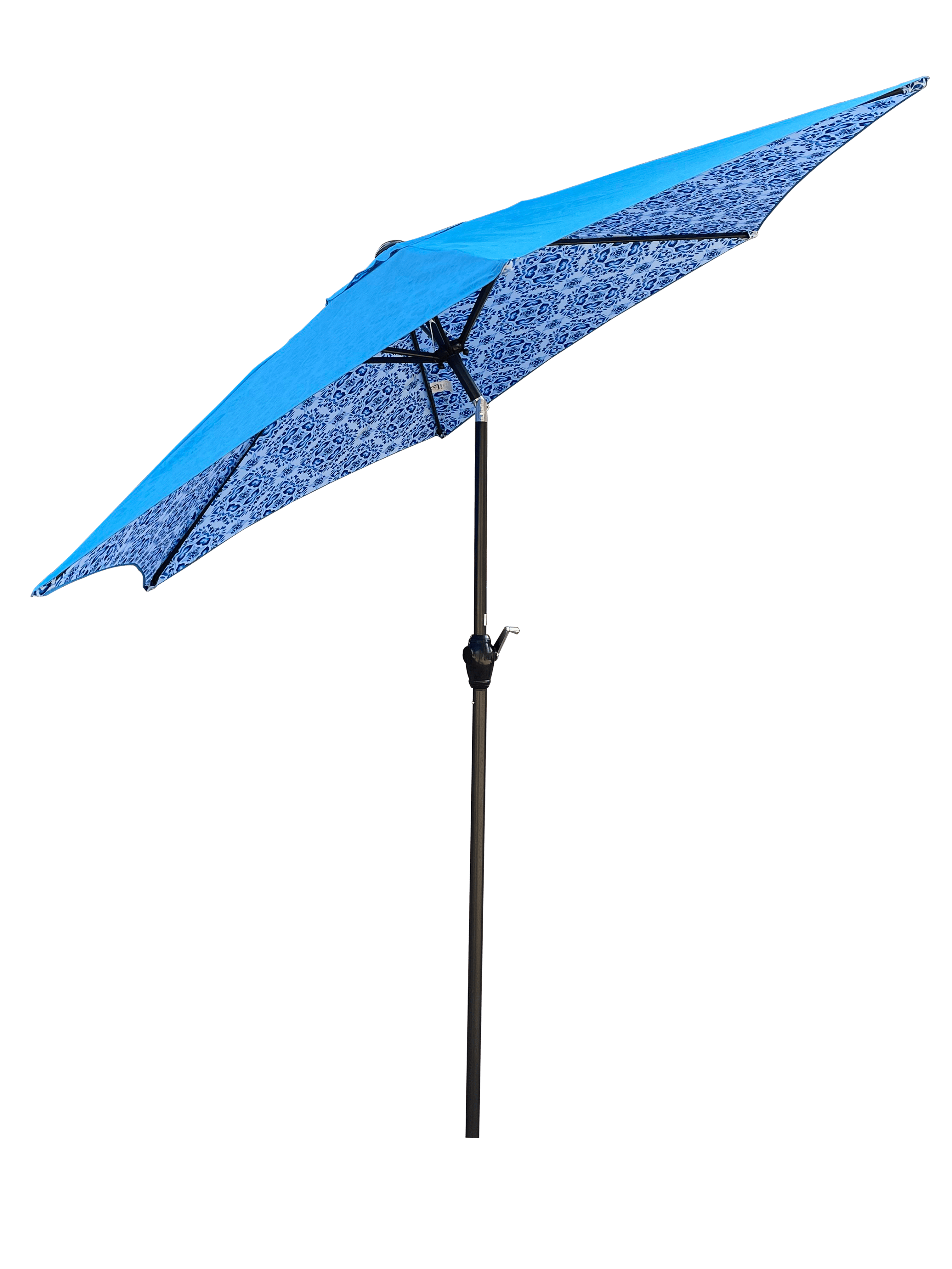 9 FT Umbrella, Ice Pattern + Blue