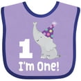 thumbnail image 3 of Inktastic Babys 1st Birthday Elephant Zoo Animal Boys or Girls Baby Bib, 3 of 4