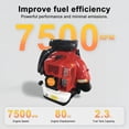 thumbnail image 6 of Floseru Gas Powered Backpack Leaf Blower – 80CC 2-Stroke Engine, 900CFM & 206MPH for Heavy Duty Commercial Lawn Care, Wet Leaf & Debris Removal, 6 of 10