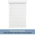 2 Inch Faux Wood Blind, 13" Wide x 72" Long, Smooth, Bright White