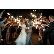 Wedding Sparklers- 100 Sparklers-20 Inch- Length- Gold Wire- Used For Wedding Exits and Send Offs-20 Packs of 5