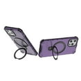 thumbnail image 4 of Magnetic Case for iPhone 16 Pro Max Heavy Duty Rugged Dual-Layer Protection, [Compatible with MagSafe] Ring Holder Kickstand Shockproof Matte Scratch Armor Back Cover, Purple, 4 of 12