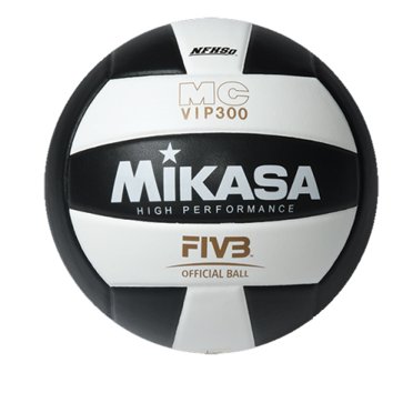 Mikasa Ball Pro 5 Foot Volleyball - Official Size Black/White Game Ball