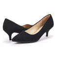 thumbnail image 4 of Zapatos de Tacón Bajo para Mujer DREAM PAIRS Punta Fina Negro, 4 of 6