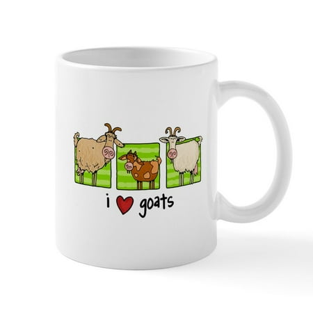

CafePress - 3 Goats Magnet Mugs - 11 oz Ceramic Mug - Novelty Coffee Tea Cup