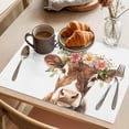 thumbnail image 3 of Cute Cow Placemats Set of 2, Welcome Non-Slip Place Mats Washable Table Mats for Kitchen Dining Table Decorations Indoor/Outdoor, 3 of 9