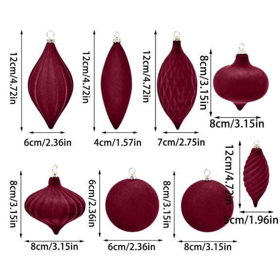 HomeDM 27Pcs Christmas Ball Ornaments Shatterproof Christmas Tree Pendants Xmas Hanging Balls Decorations for Wedding Party Holiday Red