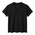 thumbnail image 3 of yillto Mens Big and Tall Cotton Linen Tops Summer Loose Lightweight Breathable Short Sleeve Shirts, 3 of 6