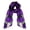 Black Purple, variant on Summer Fashion Lightweight Floral Embroidered Burnout Scarf (Black White)