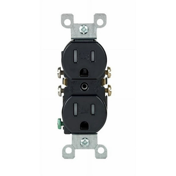 Leviton T5320-E Duplex Receptacle Tamper-Resistant Residential Grade 5-15R 15A 125V - Black
