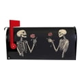thumbnail image 3 of Ryvnso Mailbox Cover Funny Skeleton Rose Flower Magnetic Mailbox Wrap Standard Size 21x18 Inch, 3 of 8