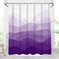 thumbnail image 4 of 72x84inch Romantic Purple Mountain Texture Shower Curtain Abstract Art Abstract Pattern Purple Gradient Popular Design Home Bathroom Stall Bathtubs Decoration Bath Curtain with Hooks, 4 of 6