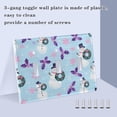 thumbnail image 4 of Haosy Light Switch Cover Plate 3 Gang Electrical Outlet Covers Snowman Dot Cherry Leaf Decorate Wall Plate 4.56”x4.48”, 4 of 8