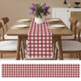 thumbnail image 6 of Red Buffalo Plaid Table Runner 60 Inches Long,Farmhouse Checked Vintage Geometric Art Cotton Linen Table Runners Dresser Scarves,Fabric Tabletop Scarf Furniture Cover for Home Dinner Party 13"x60", 6 of 9