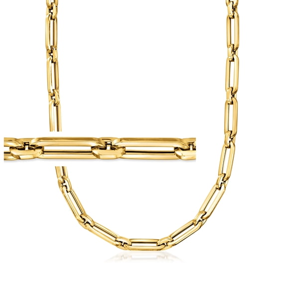 Ross-Simons Italian 14kt Yellow Gold Paper Clip Link Necklace, Women's, Adult