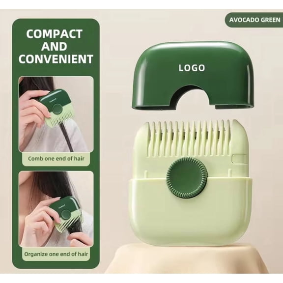 2-in-1 Split End Hair Trimmer & Bangs Trimmer, Double-Sided Razor Comb Clipper for Hair Cutting & Thinning, TIKA