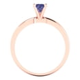 thumbnail image 4 of 0.5 ct Round Cut Simulated Tanzanite Solitaire Engagement Ring for Women in 18K Rose Gold, 4 of 5