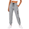 thumbnail image 2 of Cargo Joggers for Women High Waisted Casual Sweatpants with Pockets Soft Lightweight Zip Off Hiking Pants Light Gray 2XL, 2 of 7