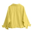 thumbnail image 5 of Aoiroe Soft Sweatshirts For Women Baggy Sweatshirt For Women Lightweight Jackets For Women Casual Plain Sweatshirt Women'S Casual Jackets Gray Sweatshirt Women Spring Jackets For Women 2025 Yellow M, 5 of 5