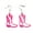 Hot Pink, variant on Floral Cowboy Boot Earrings Boho Western Cowgirl (Black)
