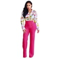 thumbnail image 1 of Women Flared Pants High Waisted Trousers Wide Leg Lounge Pants Slim Fit Loungewear, 1 of 3