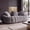 Gray + Foam, variant on ChenyueFurn Floral-Shaped Faux Fur Loveseat, Ultra Soft 2-Seater Sofa for Living Room Decor,Black
