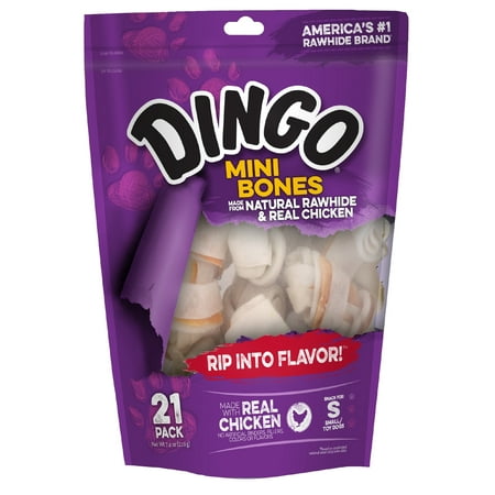 Dingo Natural Mini Bone w/ Real Chicken for Small Dogs,