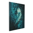 thumbnail image 2 of 12x18 inch Canvas Frameless Painting Blue And White Feathers,Home Living Room,Study,Man Cave,Hotels Wall Art Decor Paintings Canvas,Gift For Feathers Lovers,Modern Style Feathers Art Poster, 2 of 6