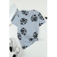 thumbnail image 2 of ABPHQTO Camiseta Mujer Cuello Redondo Gris Estampado Plantas Tropicales, 2 of 5