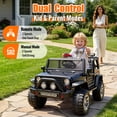 thumbnail image 6 of Sunnyfree 24 Volt Ride on Toys, 4WD 800W Power Car Wheel with Remote, 24V Ride ons with 2 Seater, Electric Car for Kids with Bluetooth, LED Lights, Seat Belt & Lockable Doors, 3-8, Black, 6 of 13