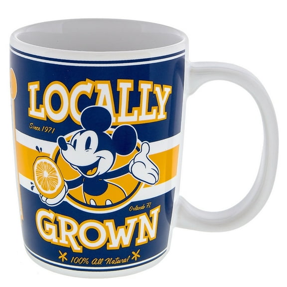 Disney Parks Mickey Locally Grown 100% All Natural Ceramic Coffee Mug New