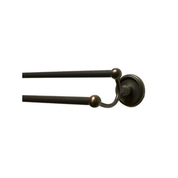 Residential Essentials 2148VB 24 in. Woodrich Double Towel Bar - Venetian Bronze