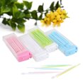 thumbnail image 3 of 50pcs/lot Portable Disposable Toothpicks Teeth Cleaning Dental Flosser Travel Two-head Floss Sticks Color Random, 3 of 5