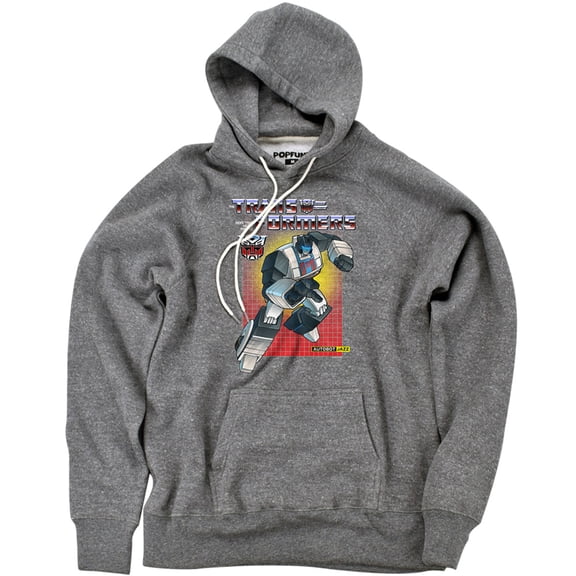 Transformers Jazz Unisex Adult Slim Fit Pull-Over Heather Hoodie, Athletic Heather, Small