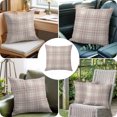 thumbnail image 4 of Throw Pillow Covers 16x16 Inch, Buffalo Plaid Decorative Pillow Cases for Couch Sofa Bed, Dusty Rose Pink Farmhouse Gingham Striped Cotton Linen Square Home Decor Pillowcases with Hidden Zipper, 4 of 9