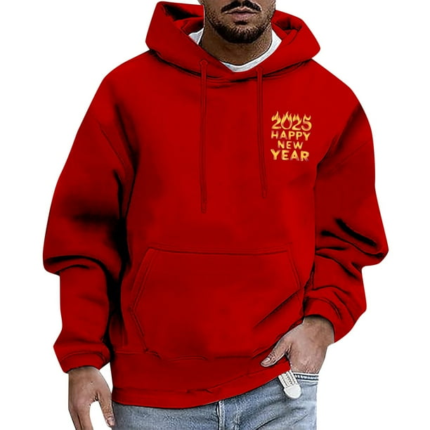 WILLBEST Sudaderas Deportivas Hombre 2025 Tendencia Hombres y Mujeres con El Mismo Año Sudadera con Capucha Casual Deportes Moda Año Indispensable Top XXGrande