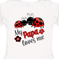 thumbnail image 4 of Inktastic My Papa Loves Me with Cute Ladybugs Boys or Girls Long Sleeve Baby Bodysuit, 4 of 5