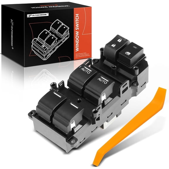 A-Premium Front Driver Side Master Power Window Switch Compatible with Honda Accord 2008 2019 2010 2011 2012, Sedan, Replace# 35750TA0A21, 35750TA0A22