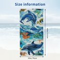 thumbnail image 3 of PHYHOO Beach Towel Undersea Animal Dolphin Bath Towel Microfiber Towel Sand-Free Beach Towel Quick Dry Pool Towel Ultra Absorbent Towel Lightweight Shower Towel for Bathroom Outdoor Swimming 30x60in, 3 of 8