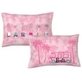 thumbnail image 6 of Barbie Kids 5 Piece Pink Tie Dye Reversible Comforter, Bed in a Bag, Full, 6 of 7