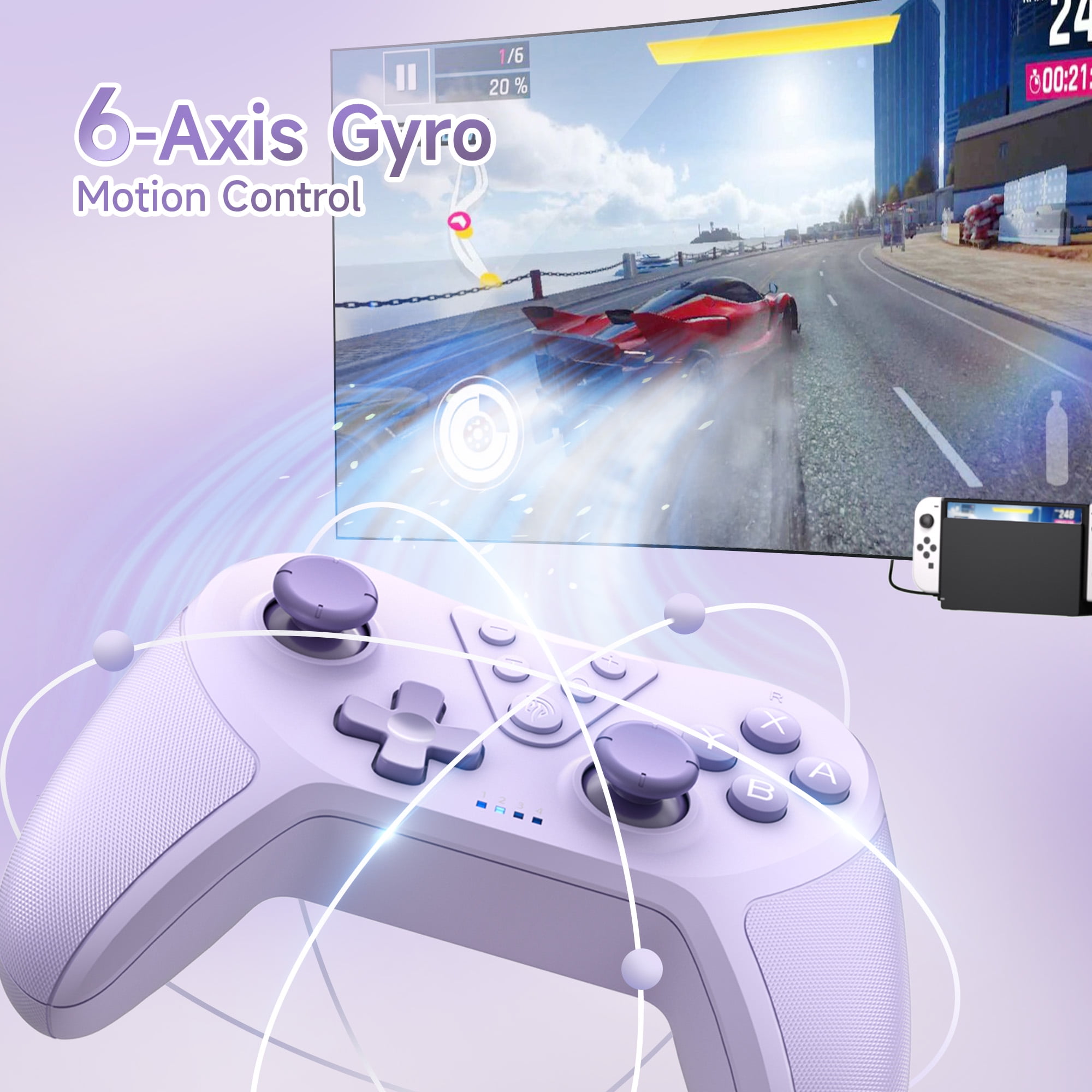 EasySMX-controlador de jogos sem fio, gamepad bluetooth, Steam