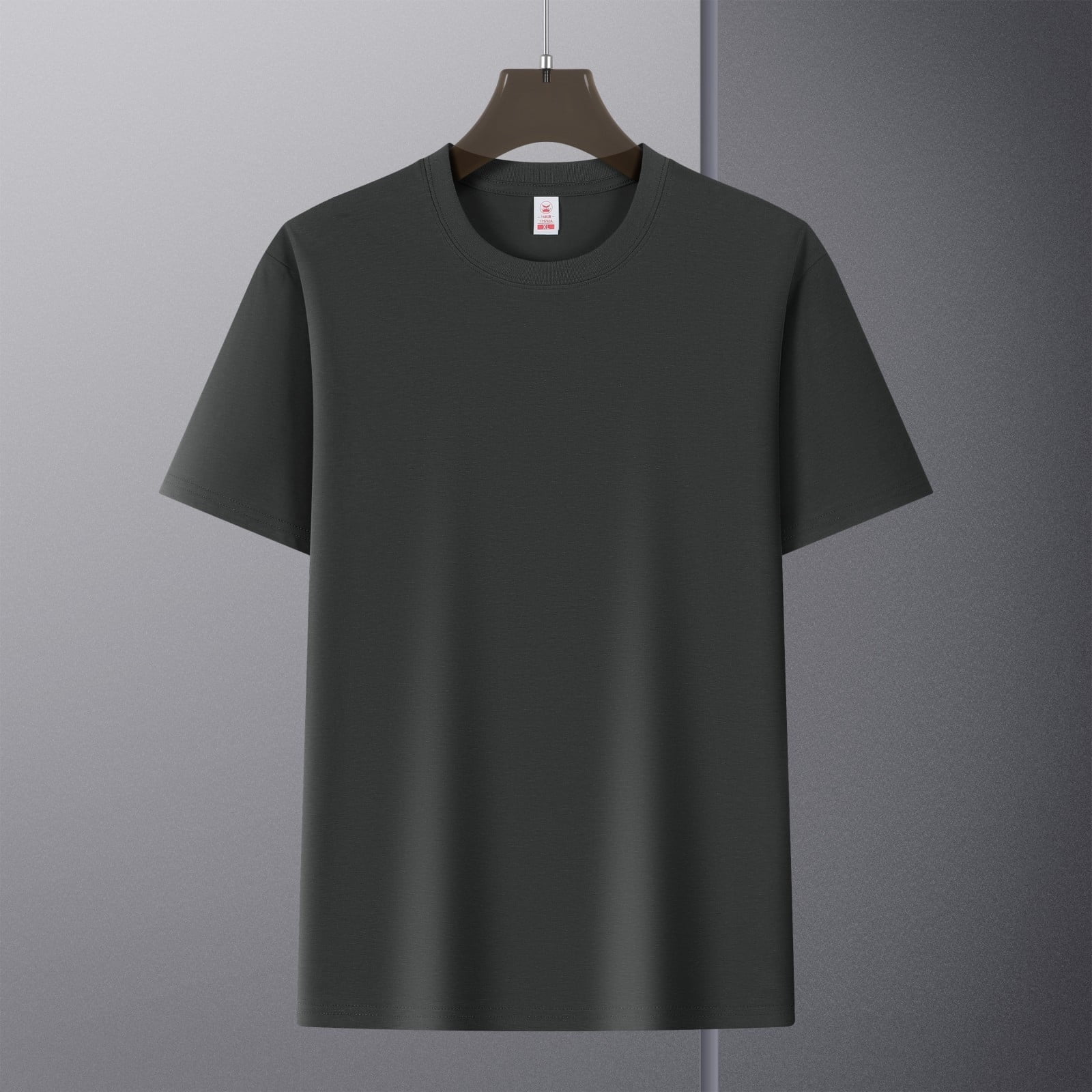 T-shirt Homme Zapa 2XL Gris Uni - 100% Coton, Manches Courtes, Neuf Sans étiquette
