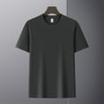thumbnail image 4 of USNSM Men's Ultra Soft T-Shirt Curve Hem Lightweight Breathable Comfortable Cooling Short Sleeve Casual Basic Tee Shirt Gray XL, 4 of 8