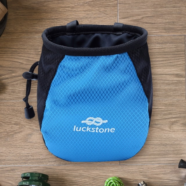 Bolsa De Almacenamiento Para Cinturón Bolsa de tiza Bolsa de almacenamiento de cinturón ajustable Resistencia al desgarro para fitness (Azul)