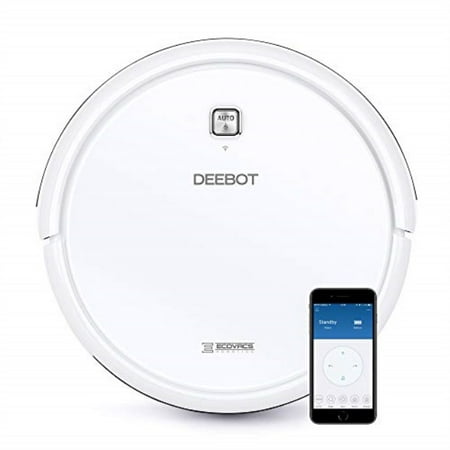 deebot n79w+ robotic vacuum cleaner with max power suction,+ 2 year warranty, up to 110 min runtime, hard floors & carpets, works with alexa, app controls, self-charging, quiet