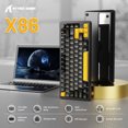thumbnail image 3 of ATTACK SHARK X86 75% Wireless Gasket Mechanical Keyboard with Knob, CNC Aluminum Turd, 3 Mode Connectivity,82 Key Hot Swappable,Custom Linear Switches RGB Gaming Keyboard for Win/Mac/Linux-Star Black, 3 of 10