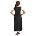 thumbnail image 2 of iiniim Kids Girls Renaissance Vintage Ball Gown Gothic Medieval Costume Maxi Dress Halloween Cosplay Size 6-16 Black 8, 2 of 7