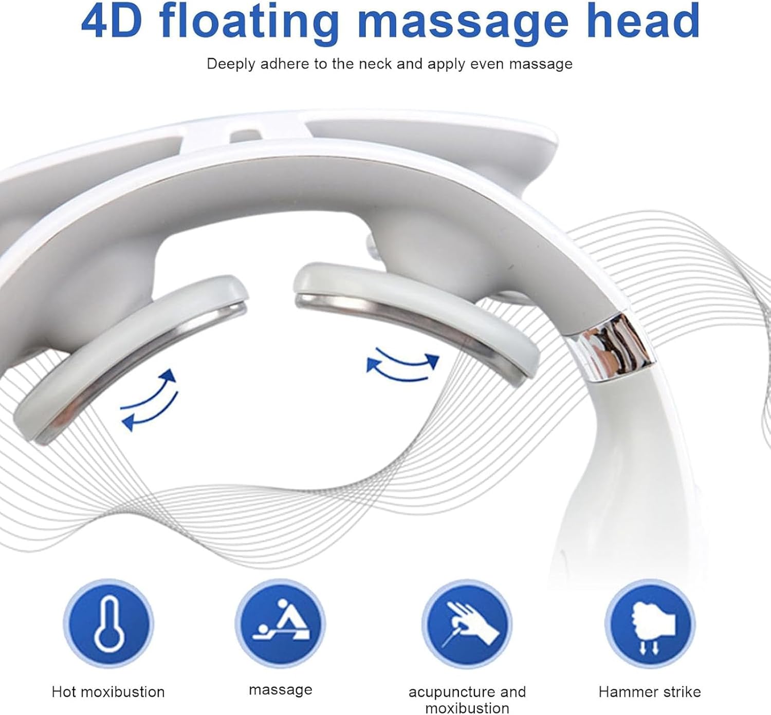 Vitality Magic Pro 2.0 Neck Massager,Vagus Nerve Stimulator Neck,4-Head Electric Rechargeable Neck Massager with 6 Vibration Modes & 16 Adjustable Gears,Promote Muscle Relaxation