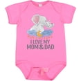 thumbnail image 3 of Inktastic I Love My Mom and Dad Cute Elephants in Night Sky Boys or Girls Baby Bodysuit, 3 of 5